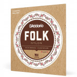 D'ADDARIO EJ33 FOLK NYLON 80/20 Bronze Ball End Clear Treble струни для класичної гітари